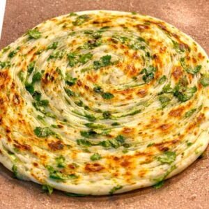Green Lacha Paratha